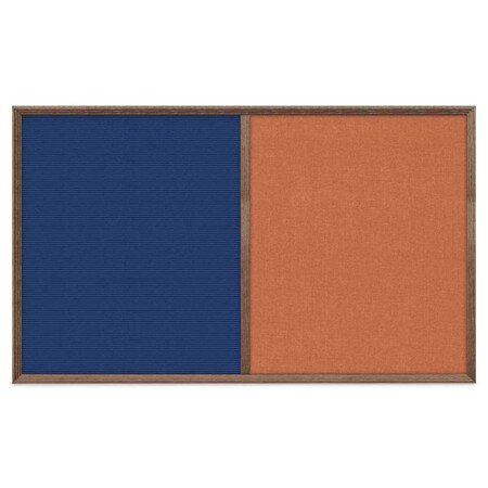 United Visual Products Slim Style Indoor Enclosed Corkboard, 18 UV501SC-GOLD-CORK